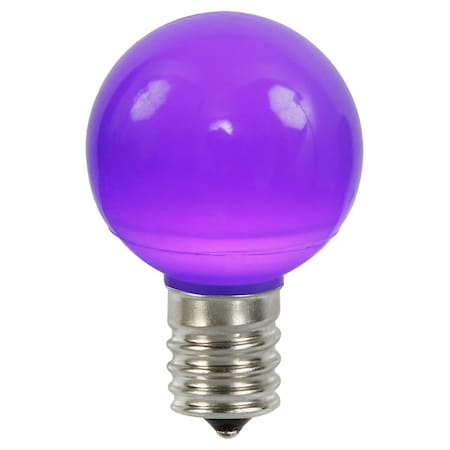 Vickerman 0.96 watt G50 Purple Ceramic LED Bulb with E17 Nickel Base 25 per Bag XLEDCG56-25